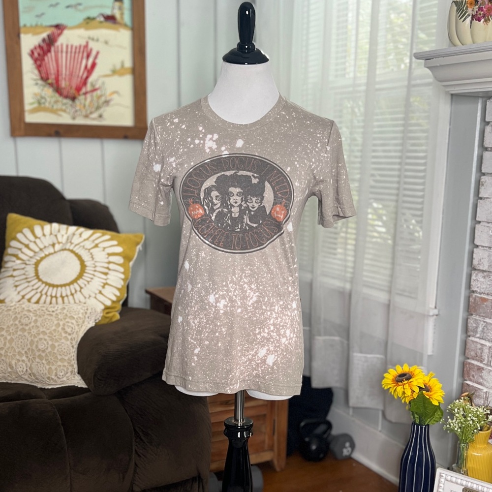 Distressed Graphic Tee with hocus-pocus Print